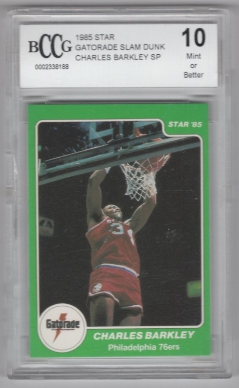 GRADED - 1985 Star - Gatorade Slam Dunk #NNO - Charles Barkley SP ROOKIE - BCCG 10 - Philadelphia 76ers