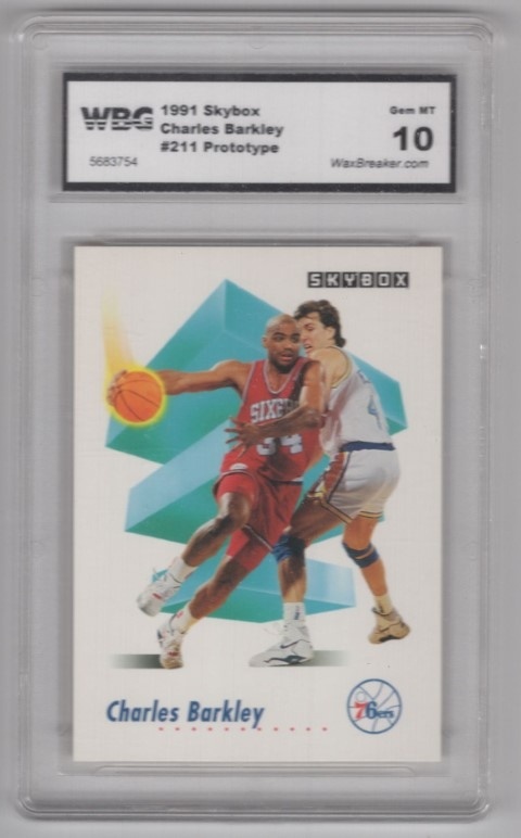 GRADED - 1991-92 Skybox - Prototypes #211 - Charles Barkley - WBG 10 - Philadelphia 76ers