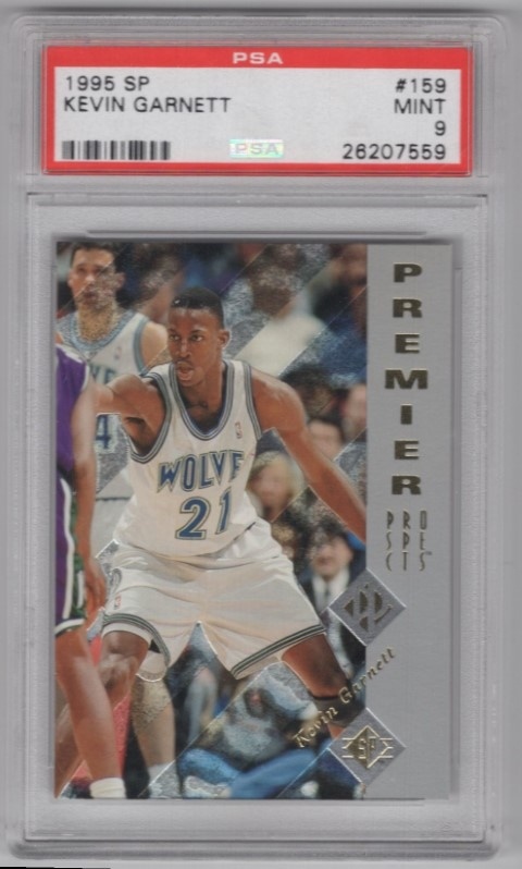 GRADED - 1995-96 SP - #159 Premier Prospects - Kevin Garnett ROOKIE - PSA 9 - Minnesota Timberwolves