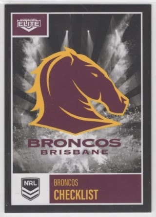 NRL - 2022 Elite - Brisbane Broncos - Base Cards (Team Set)