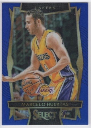 2016-17 Select - Prizm Blue #066 - Marcelo Huertas SN299 - LA Lakers