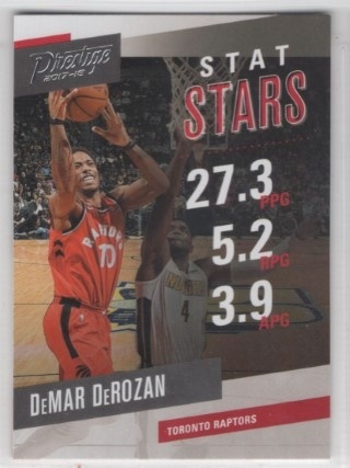 2017-18 Prestige - Stat Stars #04 - DeMar DeRozan - Toronto Raptors