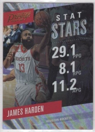 2017-18 Prestige - Stat Stars Mist #05 - James Harden - Houston Rockets