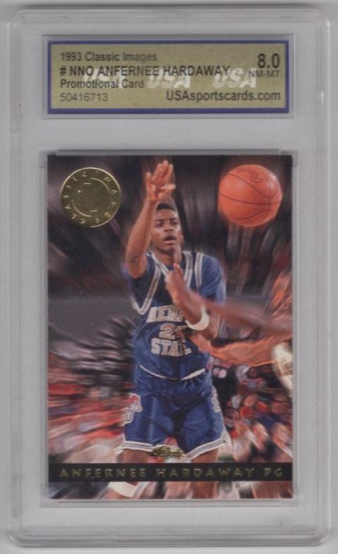 GRADED - 1993-94 Classic Images Four Sport - #NNO Anfernee Hardaway PROMO - USA 8 - Memphis Tigers