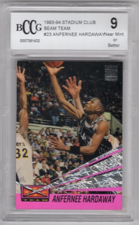 GRADED - 1993-94 Stadium Club - Beam Team #23 - Anfernee Hardaway ROOKIE - BCCG 9 - Orlando Magic