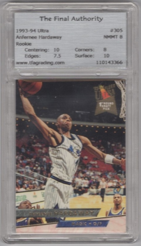 GRADED - 1993-94 Ultra - #305 Anfernee Hardaway ROOKIE - TFA 8 - Orlando Magic