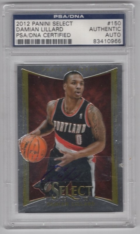 GRADED - 2012-13 Select - Leaf Authentics Signature #150 - Damian Lillard AUTO - PSA/DNA CERTIFIED - Portland Trailblazers