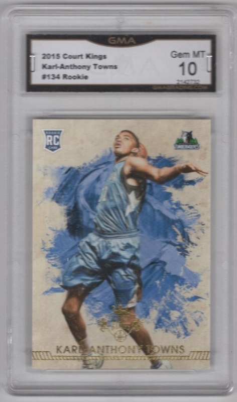 GRADED - 2015-16 Court Kings - #134 Karl-Anthony Towns ROOKIE - GMA 10 - Minnesota Timberwolves
