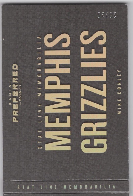 2016-17 Panini Preferred - Stat Line Memorabilia Prime #09 - Mike Conley MEM, SN25 - Memphis Grizzlies