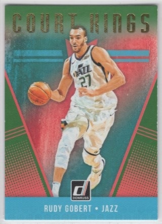 2018-19 Donruss - Court Kings Green Flood #23 - Rudy Gobert - Utah Jazz
