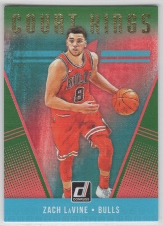 2018-19 Donruss - Court Kings Green Flood #30 - Zach LaVine - Chicago Bulls