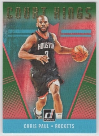 2018-19 Donruss - Court Kings Green Flood #35 - Chris Paul - Houston Rockets