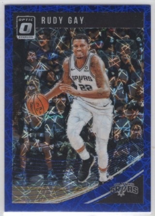 2018-19 Donruss Optic - Blue Velocity #101 - Rudy Gay - San Antonio Spurs