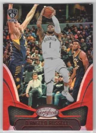 2018-19 Panini Certified - Red #081 - D'Angelo Russell SN299 - Brooklyn Nets