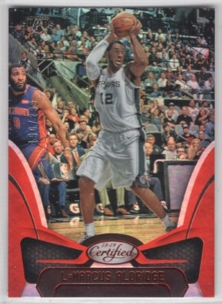 2018-19 Panini Certified - Red #116 - LaMarcus Aldridge SN299 - San Antonio Spurs