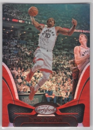2018-19 Panini Certified - Red #106 - DeMar DeRozan SN299 - San Antonio Spurs