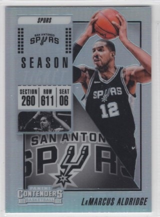 2018-19 Panini Contenders - Season Ticket Premium #057 - LaMarcus Aldridge - San Antonio Spurs