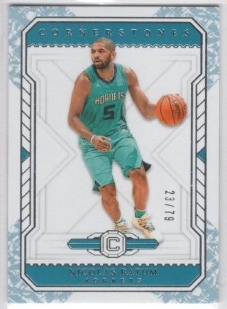 2018-19 Panini Cornerstones - Crystal #115 - Nicolas Batum SN79 - Charlotte Hornets