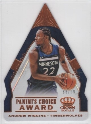 2018-19 Crown Royale - Panini's Choice #41 - Andrew Wiggins SN99 - Minnesota Timberwolves