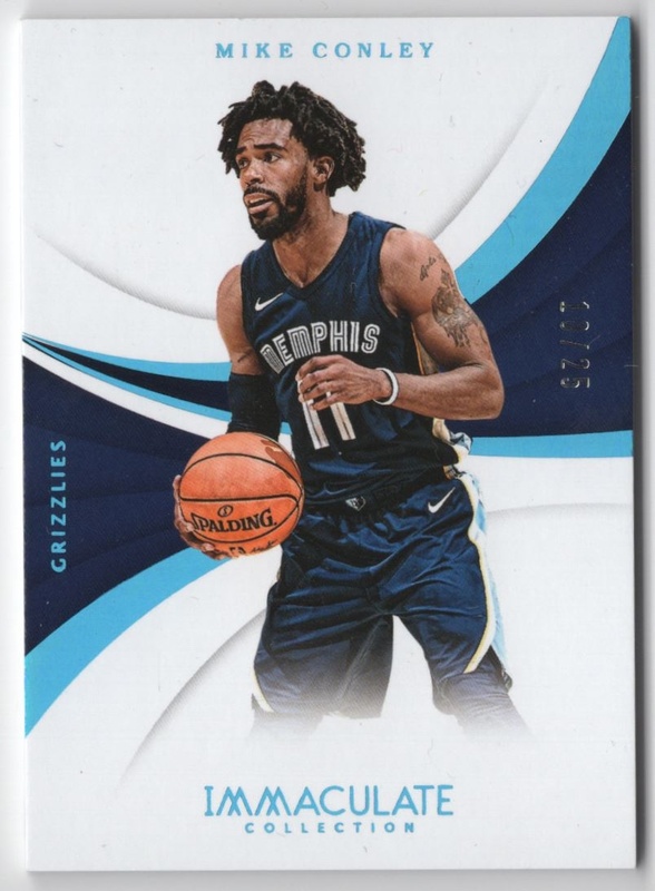 2017-18 Immaculate Collection - Blue #024 - Mike Conley SN25 - Memphis Grizzlies