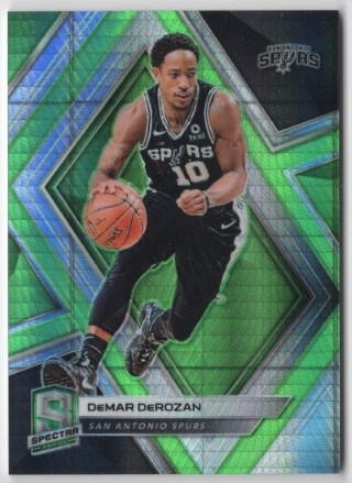 2018-19 Panini Spectra - Neon Green #051 - DeMar DeRozan SN49 - San Antonio Spurs
