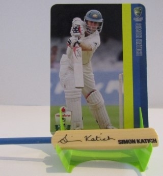 CRICKET - 2010-11 The Ashes Mini Bat & Player Card Collection - #08 Simon Katich - Australia