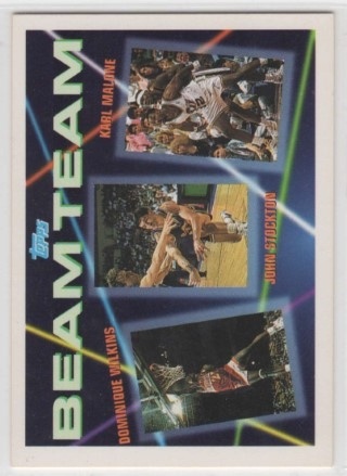 1992-93 Topps - Beam Team #6 - Jeff Malone / David Robinson / Scottie Pippen - Utah Jazz / San Antonio Spurs / Chicago Bulls