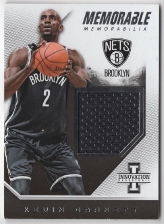 2013-14 Innovation - Memorable Memorabilia #07 - Kevin Garnett MEM, SN299 - Brooklyn Nets