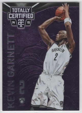 2014-15 Totally Certified - Platinum Purple #093 - Kevin Garnett SN49 - Brooklyn Nets