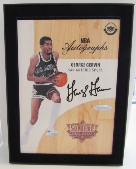 MEMORABILIA - 2017-18 Upper Deck Supreme Hard Court - George Gevin - San Antonio Spurs GAME FLOOR AUTO