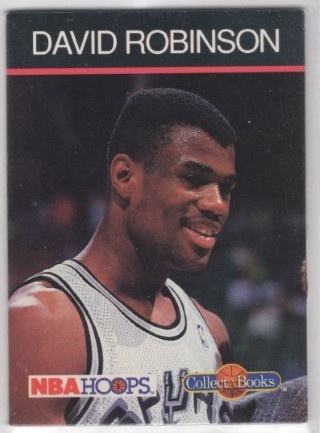 1990-91 Hoops - CollectABooks #34 - David Robinson - San Antonio Spurs