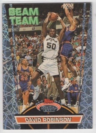 1992-93 Stadium Club - Beam Team #20 - David Robinson - San Antonio Spurs