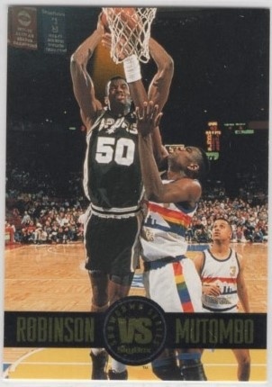 1993-94 SkyBox Premium - Showdown Series #SS06 - David Robinson / Dikembe Mutombo - San Antonio Spurs / Denver Nuggets