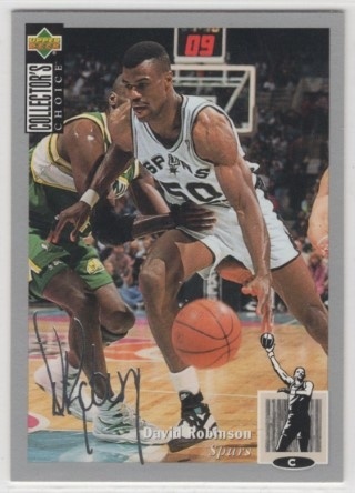 1994-95 Collector's Choice - Silver Signature #050 - David Robinson - San Antonio Spurs