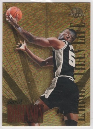 1995-96 SkyBox Premium - Larger Than Life #L9 - David Robinson - San Antonio Spurs