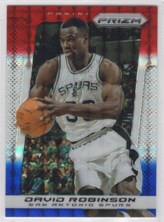2013-14 Panini Prizm - Prizms Red White & Blue Mosaic #226 - David Robinson - San Antonio Spurs