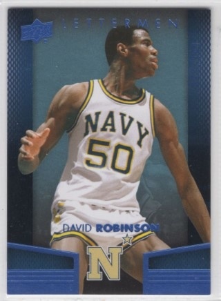 2014-15 Upper Deck Lettermen - Blue #14 - David Robinson SN249 - Navy