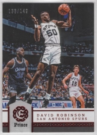 2016-17 Panini Excalibur - Prince #187 - David Robinson SN149 - San Antonio Spurs
