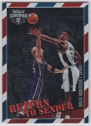 2016-17 Totally Certified - Return to Sender #10 - David Robinson - San Antonio Spurs