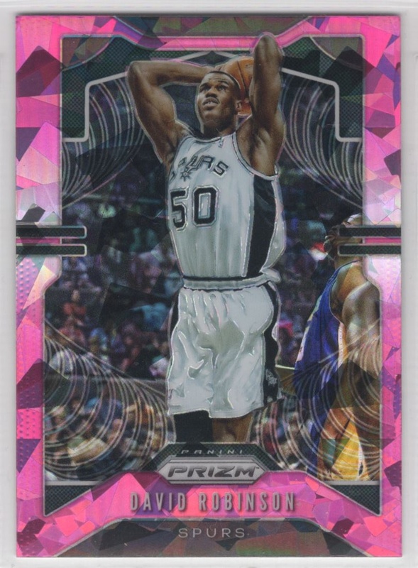 2019-20 Panini Prizm - Prizm Pink Ice #009 - David Robinson - San Antonio Spurs