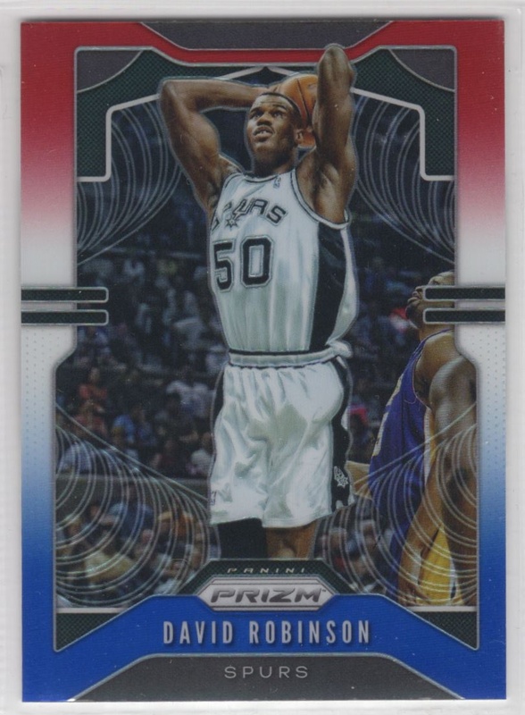 2019-20 Panini Prizm - Prizm Red White & Blue #009 - David Robinson - San Antonio Spurs