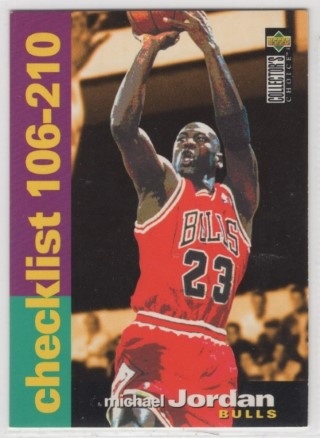 1995-96 Collector's Choice - #210 Checklist - Michael Jordan - Chicago Bulls