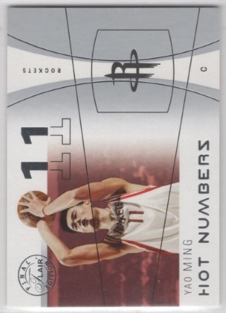 2003-04 Flair Final Edition - Hot Numbers Retail #10 - Yao Ming SN500 - Houston Rockets