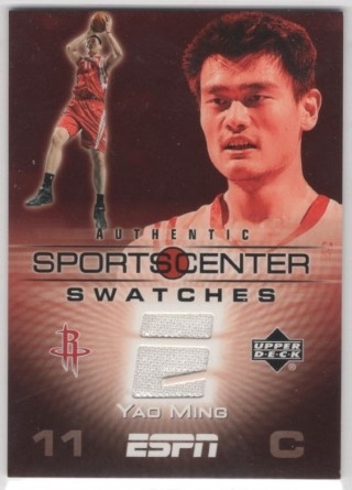 2005-06 Upper Deck ESPN - Sports Center Swatches #SCS-YM - Yao Ming MEM - Houston Rockets