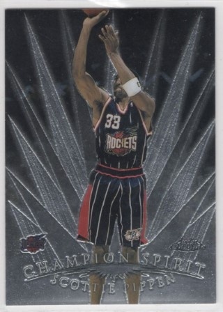 1998-99 Topps Chrome - Champion Spirit #CS7 - Scottie Pippen - Houston Rockets