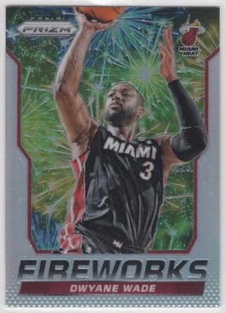 2014-15 Panini Prizm - Fireworks #15 - Dwyane Wade - Miami Heat