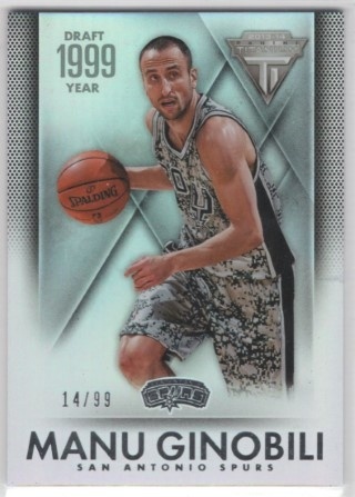2013-14 Panini Titanium - Draft Year #179 - Manu Ginobili SN99 - San Antonio Spurs