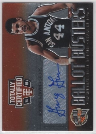 2014-15 Totally Certified - Ballot Busters Signatures #BB-GEG - George Gervin AUTO, SN60 - San Antonio Spurs