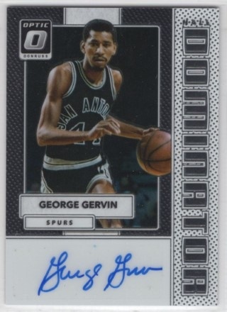 2017-18 Donruss Optic - Hall Dominator Signatures #HD-GG - George Gervin AUTO, SN49 - San Antonio Spurs
