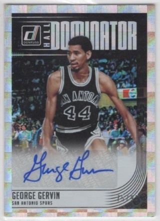 2018-19 Donruss - Hall Dominator Signatures #HD-GGV - George Gervin AUTO, SN99 - San Antonio Spurs